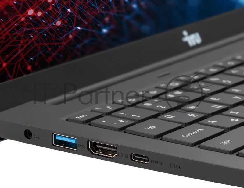 Ноутбук IRU Strato 15ALID5 Core i3 1315U 8Gb SSD256Gb Intel UHD Graphics 15.6 IPS FHD (1920x1080) FreeDOS black WiFi BT Cam 6000mAh (2147988)