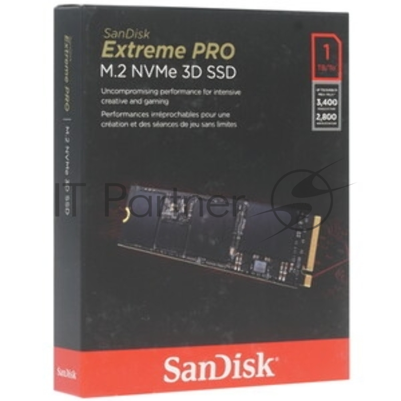 Накопитель SSD SanDisk Extreme M.2 2280 NVMe 2Tb, 51500MBs/4850MBs TBW 1200, SDSSDX3N-2T00-G26, 1 year