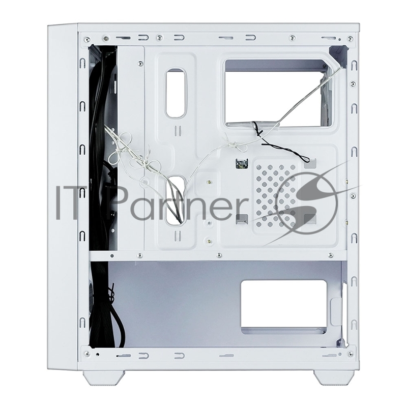 Корпус Ginzzu CL640 mATX FAN 4*12FRGB передняя панель Сетка Белый