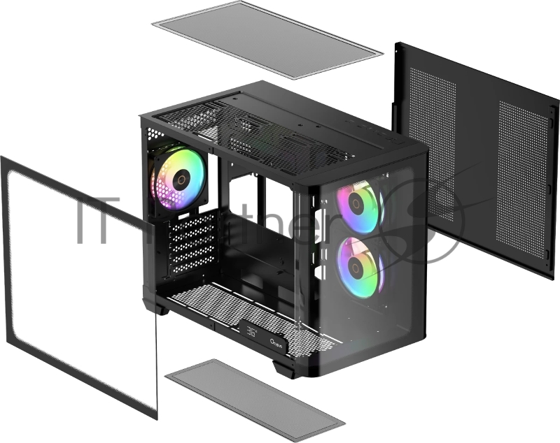 Корпус Ocypus Iota C50 BK Curve ARGB Digital mATX без БП (Iota-C50-BKD300CD-GL)