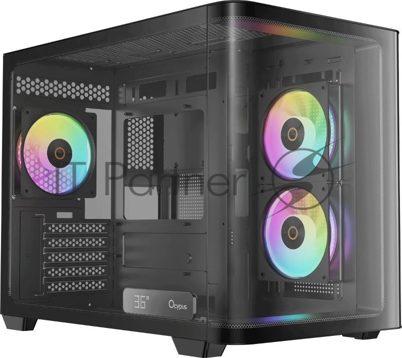 Корпус Ocypus Iota C50 BK Curve ARGB Digital mATX без БП (Iota-C50-BKD300CD-GL)