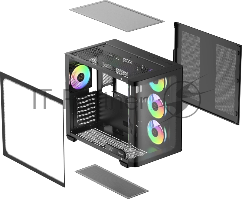Корпус Ocypus Iota C70 BK Curve ARGB Digital (Iota-C70-BKD400CD-GL)