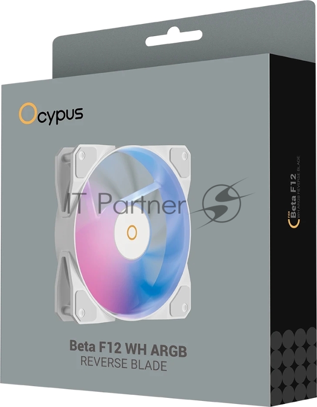 Вентилятор для корпуса Ocypus Beta F12 WH ARGB Reverse Blade White (Beta-F12-WH1AM01X-GL)