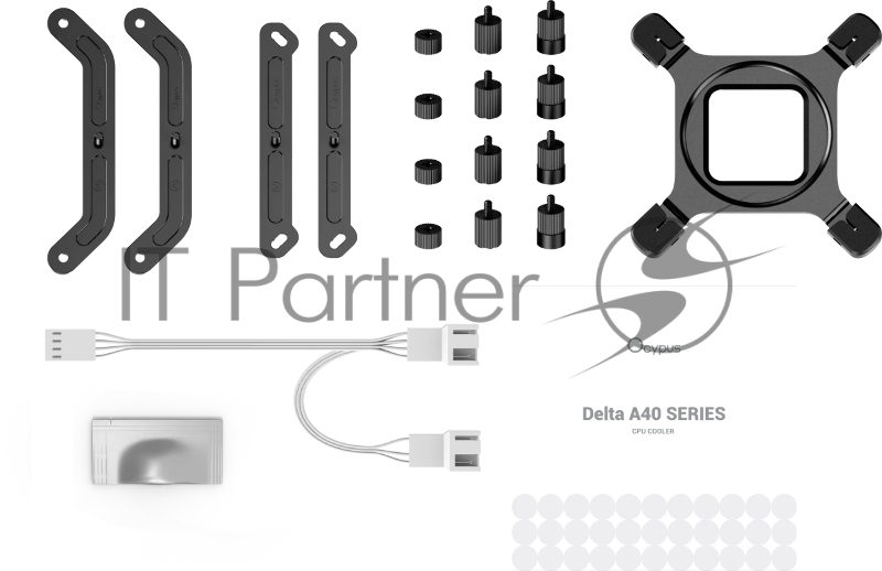 Кулер для процессора Ocypus Delta A40 Elite WH Dual Fan (Delta-A40-WH2NNWN00X-GL)