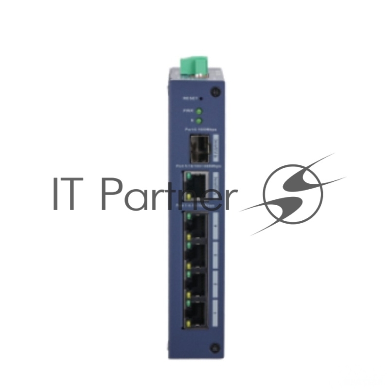 Коммутатор 6-портовый управляемый DAHUA DH-CHS4106-4ET 4 RJ45 10/100Мбит/с, 1 RJ45 10/100/1000Мбит/с (uplink), 1 SFP 1000Мбит/с (uplink IP30, IK06 DIN-рейку