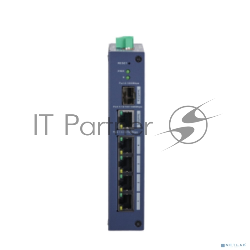 Коммутатор 6-портовый управляемый DAHUA DH-CHS4106-4ET 4 RJ45 10/100Мбит/с, 1 RJ45 10/100/1000Мбит/с (uplink), 1 SFP 1000Мбит/с (uplink IP30, IK06 DIN-рейку
