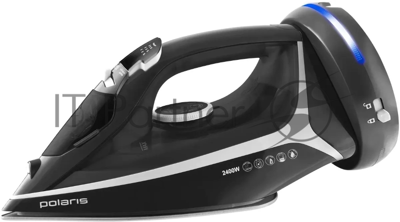 Утюг беспроводной Polaris PIR 2444K Cord LESS 2400Вт черный/серебристый