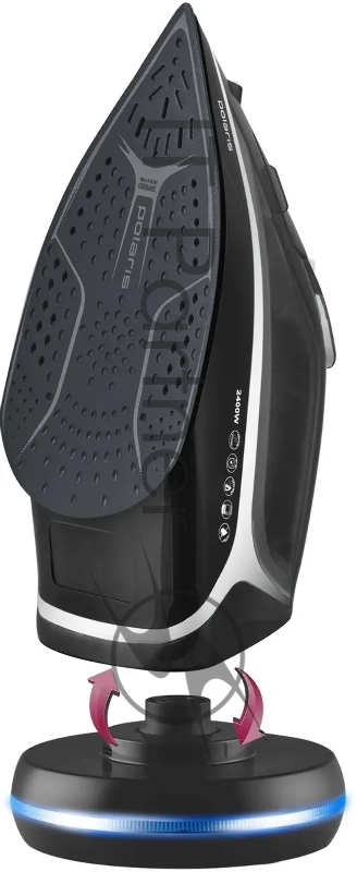 Утюг беспроводной Polaris PIR 2444K Cord LESS 2400Вт черный/серебристый