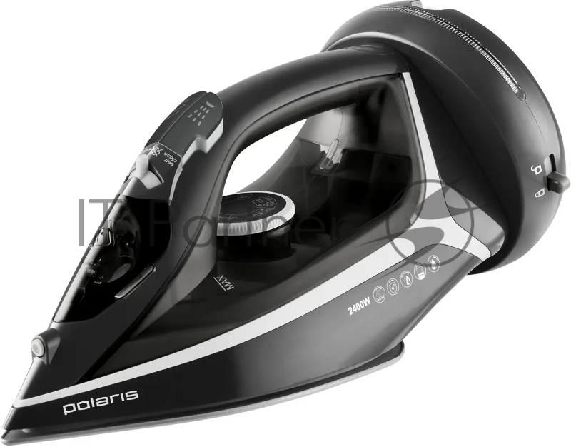 Утюг беспроводной Polaris PIR 2444K Cord LESS 2400Вт черный/серебристый