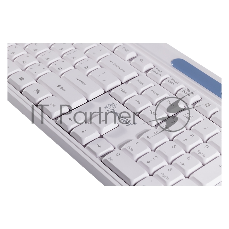 Комплект клавиатура+мышь SmartBuy (SBC107AGW) 107AG, белый-голубой