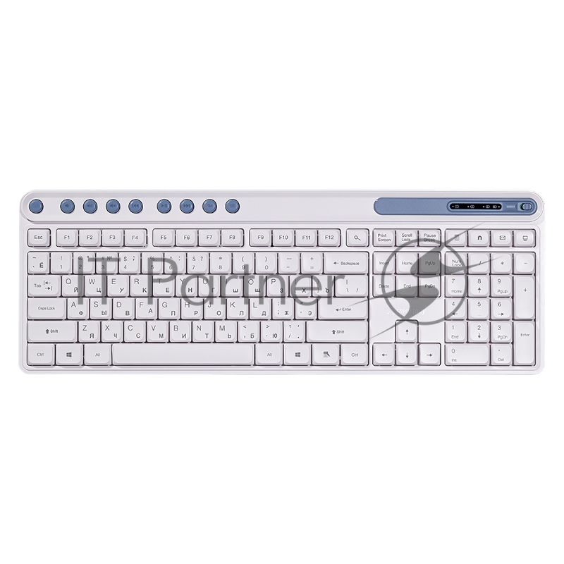 Комплект клавиатура+мышь SmartBuy (SBC107AGW) 107AG, белый-голубой
