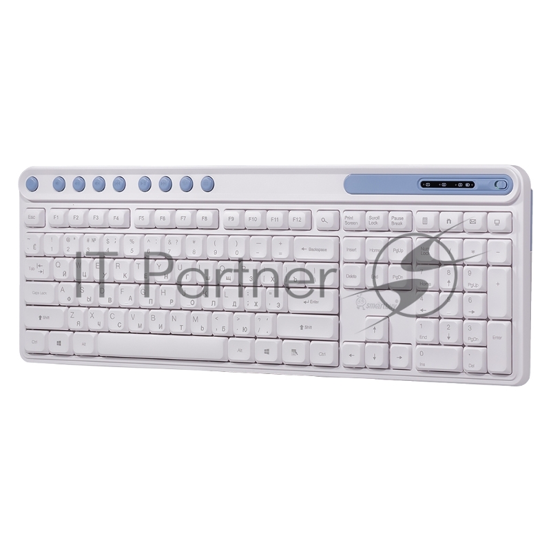 Комплект клавиатура+мышь SmartBuy (SBC107AGW) 107AG, белый-голубой