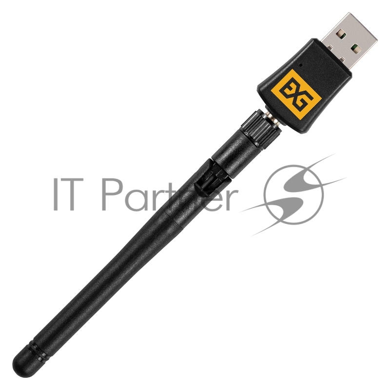 Сетевой адаптер Wi-Fi 5 двухдиапазонный ExeGate EX-W5-T2U Plus-AC650 (Wi-Fi AC (a/b/g/n/ac), чипсет Realtek8811, 2.4 ГГц до 200 Мбит/с + 5 ГГц до 433 Мбит/с, внешняя съемная 2dBi антенна, USB 2.0)
