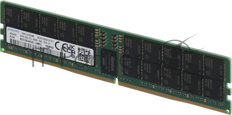 Память оперативная Samsung DDR5 64GB RDIMM 5600 Mbps (2Rx4) ECC Reg 1.1V (M321R8GA0EB0-CWM) 1 year, OEM