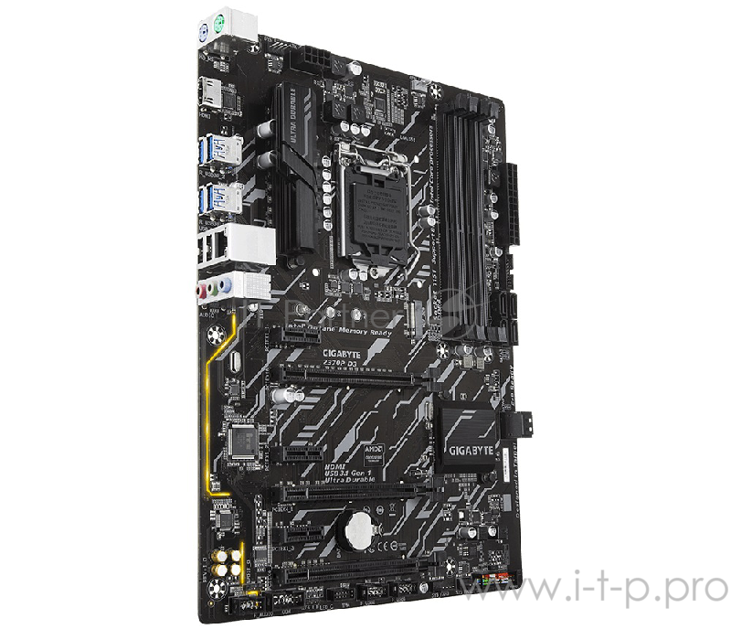 Мат. плата Socket1151 GIGABYTE Z370P D3 (iZ370, 4xDDR4, M.2, SATA III, RAID, 3xPCI-E, HDMI, 1Гбит LAN, USB3.1, ATX)