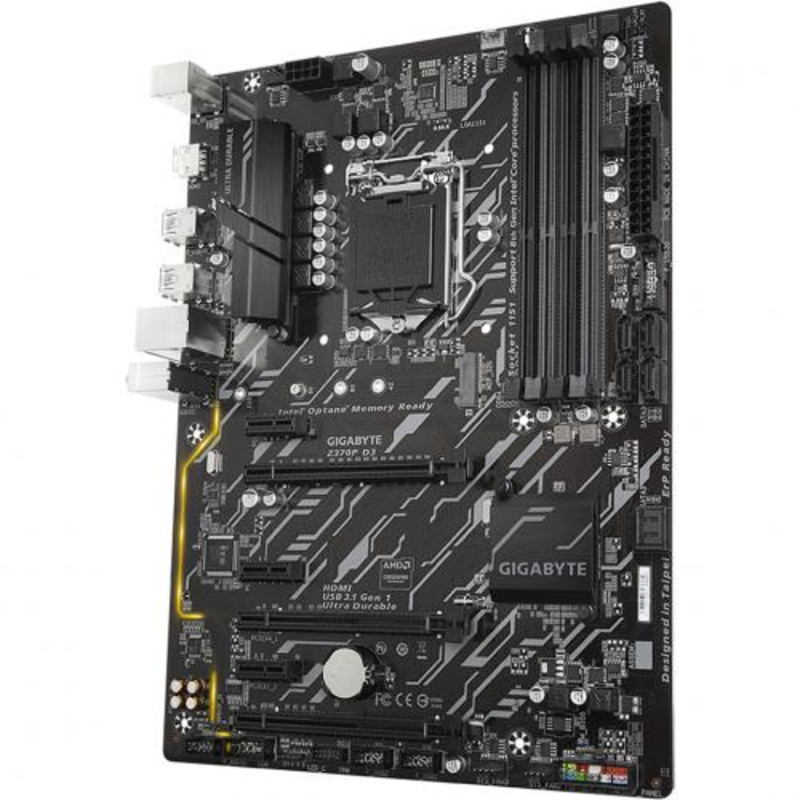 Мат. плата Socket1151 GIGABYTE Z370P D3 (iZ370, 4xDDR4, M.2, SATA III, RAID, 3xPCI-E, HDMI, 1Гбит LAN, USB3.1, ATX)