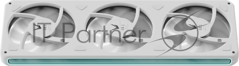 Вентилятор для корпуса Formula V Line AIR FUSION 3 WH REVERSE, 360x120x28mm, ARBG 3pin + PWM 4pin, 500-1800 RPM, 37.83 DBA MAX, HYDRO BEARING