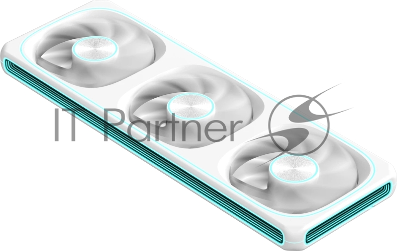 Вентилятор для корпуса Formula V Line AIR FUSION 3 WH REVERSE, 360x120x28mm, ARBG 3pin + PWM 4pin, 500-1800 RPM, 37.83 DBA MAX, HYDRO BEARING