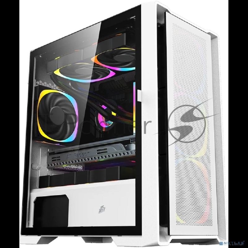 Компьютерный корпус 1STPLAYER TRILOBITE T4 MESH ARGB White, mATX, 4x120mm ARGB fans