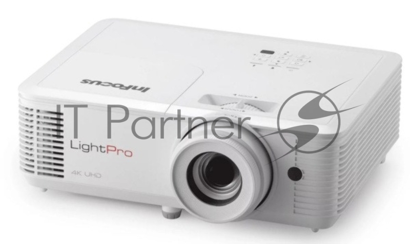 Проектор InFocus IN0061SL DLP, 4000 lm, 4K UHD (3840 x 2160),1000 000:1, 1.211.59:1, 2xHDMI 2.0, VGA in, 3.5mm in/out, S/PDIF, USB-A (питание), RS232, лампа 15 000ч.(ECO mode), 10W, 27дБ, 3,2 кг, БЕЛЫЙ