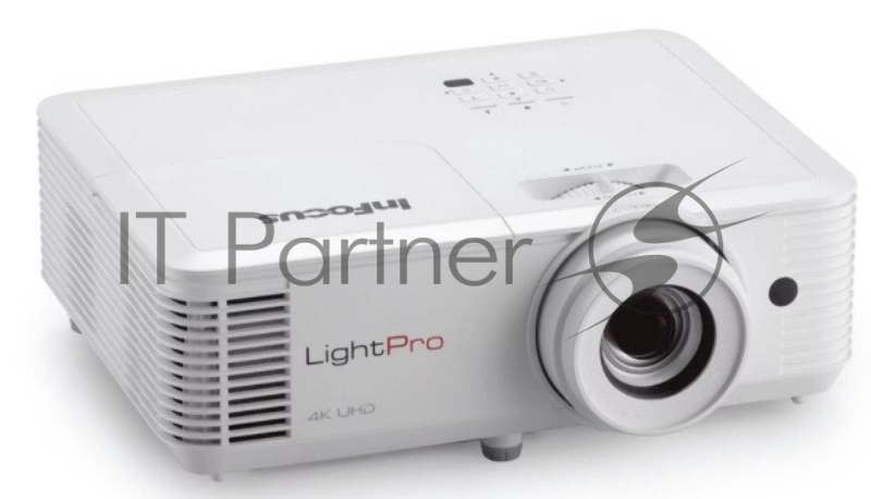 Проектор InFocus IN0061SL DLP, 4000 lm, 4K UHD (3840 x 2160),1000 000:1, 1.211.59:1, 2xHDMI 2.0, VGA in, 3.5mm in/out, S/PDIF, USB-A (питание), RS232, лампа 15 000ч.(ECO mode), 10W, 27дБ, 3,2 кг, БЕЛЫЙ