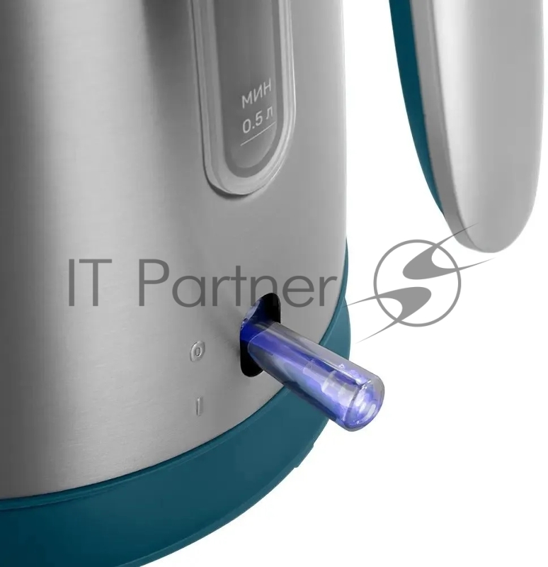 Чайник электрический Kitfort КТ-8725 1.7л. 2200Вт нержавеющая сталь/бирюзовый корпус: нерж.сталь/пластик