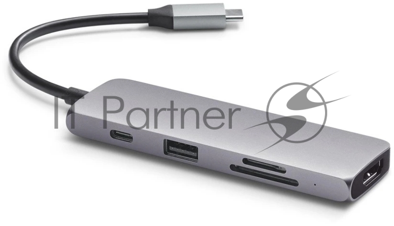 Док-станция Satechi Type-C Multiport Pro (USB 3.0, USB Type-C, HDMI, SD, micro-SD), Серый ST-UCMPAM