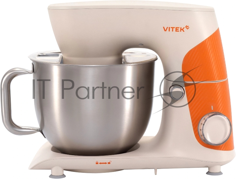 Миксер планетарный Vitek VT-PM0331 1800Вт кремовый/оранжевый