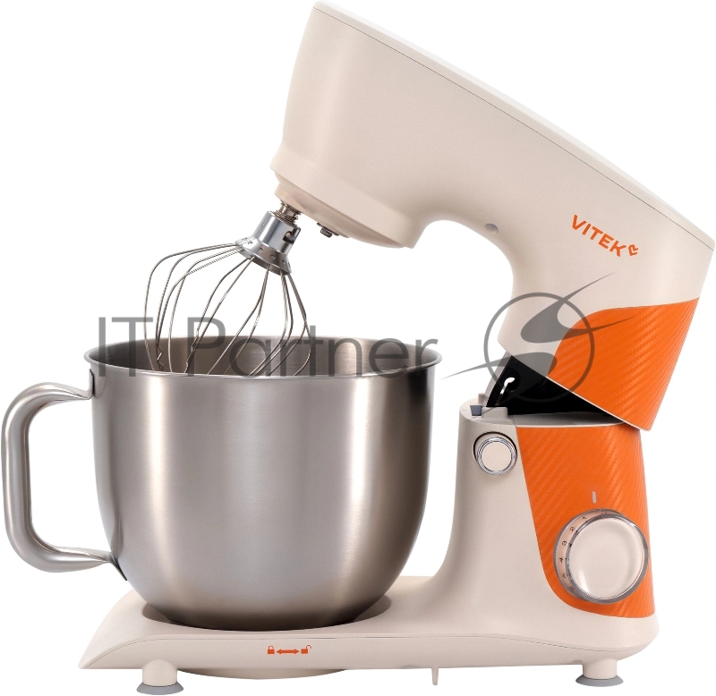 Миксер планетарный Vitek VT-PM0331 1800Вт кремовый/оранжевый
