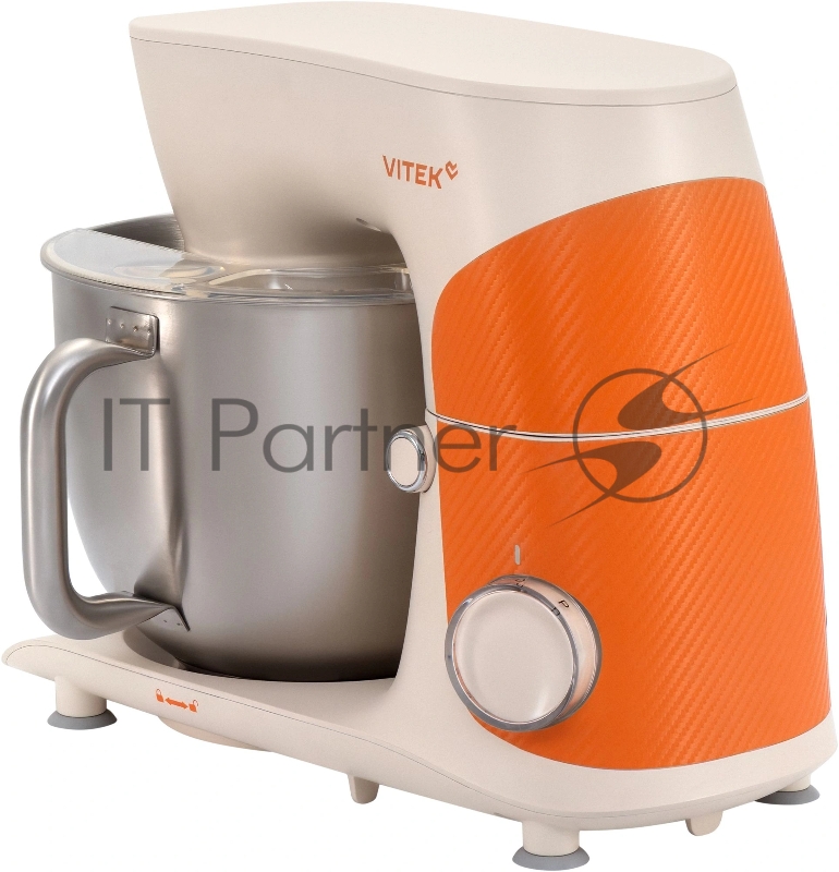 Миксер планетарный Vitek VT-PM0331 1800Вт кремовый/оранжевый
