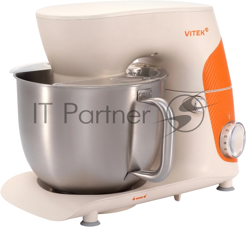 Миксер планетарный Vitek VT-PM0331 1800Вт кремовый/оранжевый