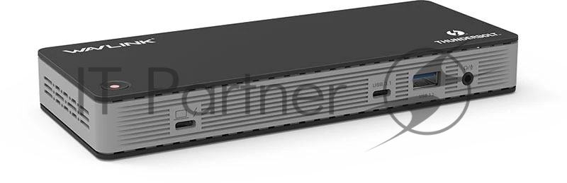 USB-концентратор Docking Station WAVLINK Thunderbolt 3 /60W Power Delivery Include 20V/6.5A Power Adapter/4xUSB3.0/1xUSB-C/2xDP 4K 60HZ/2xDP to HDMI 4K 60Hz adapter/1xGigabit LAN/1xCombo Audio Jack
