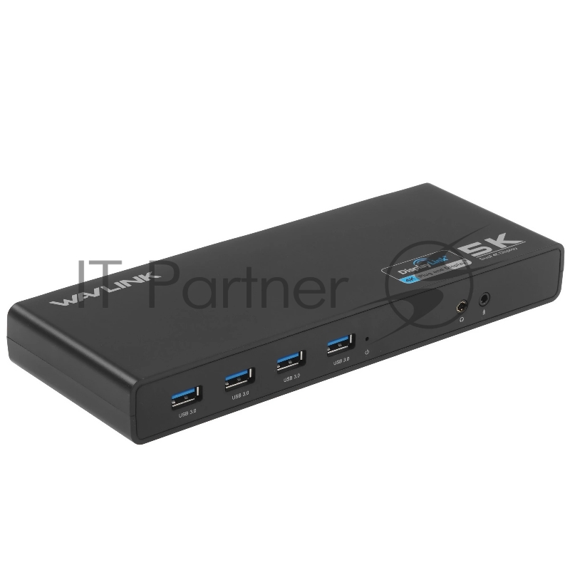 USB-концентратор Docking Station WAVLINK USB-C&USB3.0 Ultra 5K(Dual 4K) Universal Include 20V/2.5A Power Adaper/ 6xUSB3.0/2xDP 4K 60HZ/2xHDMI 4K 60HZ/1xGigabit LAN/1xAudio In/Out/ Not Support Power Delivery