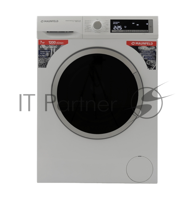 Стиральная машина с инвертором и паром MAUNFELD MFWM127WH200 ST INVERTER SLIM