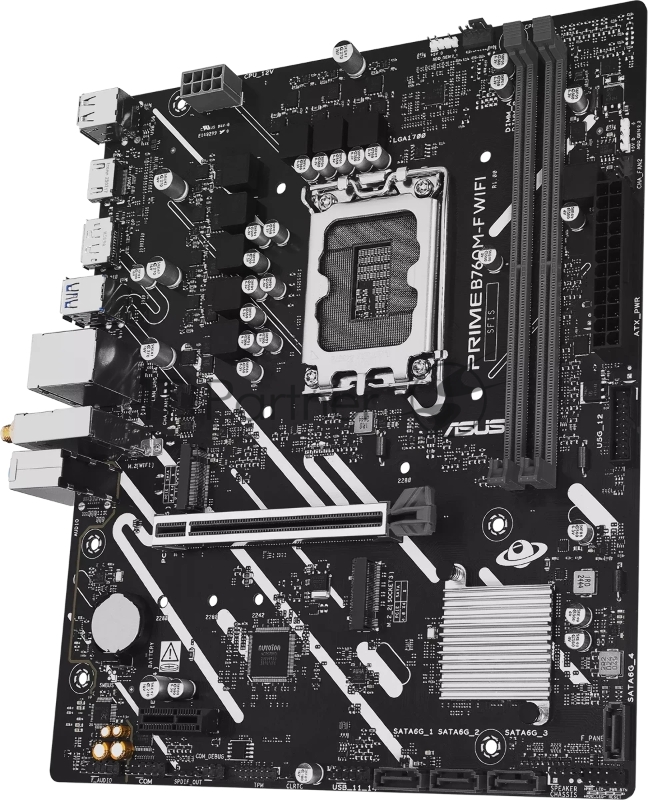 Материнская плата Asus PRIME B760M-F WIFI Soc-1700 Intel B760 2xDDR5 mATX AC`97 8ch(7.1) GbLAN RAID+HDMI+DP
