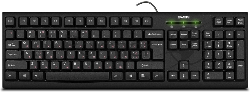 Клавиатура проводная SVEN KB-S300/USB/WIRED/Black