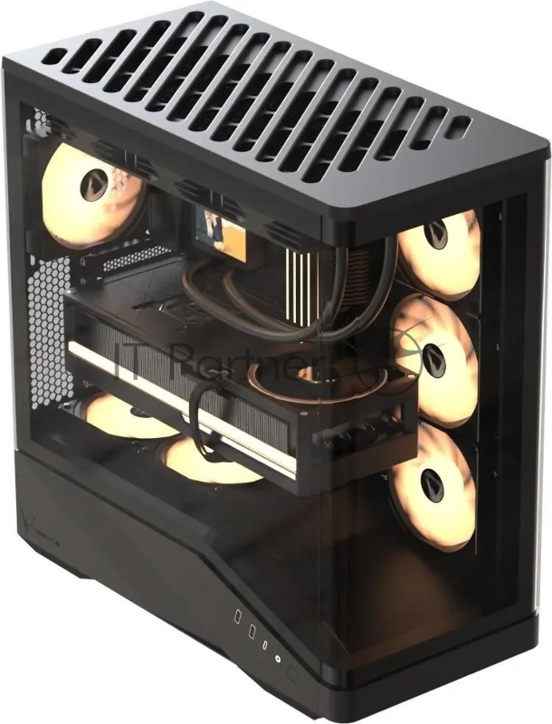 Компьютерный корпус AeroCool/Formula Crystal U9 черный без БП ATX 5x120mm 3x140mm 2xUSB3.0 1xUSB3.1 audio bott PSU