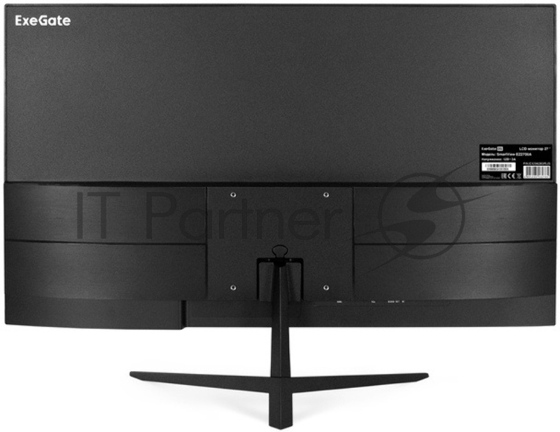 Монитор 27 ExeGate ProSmart EZ2700 (IPS LED Grade A+, FHD, 1920x1080@75Гц, 16:9, 250cd/m2, 1000:1, 178°/178°, 5ms, D-Sub, HDMI, Flicker-free, Low Blue Light, FreeSync, кабель HDMI 1.5м, VESA, регулировка наклона (tilt), черный)