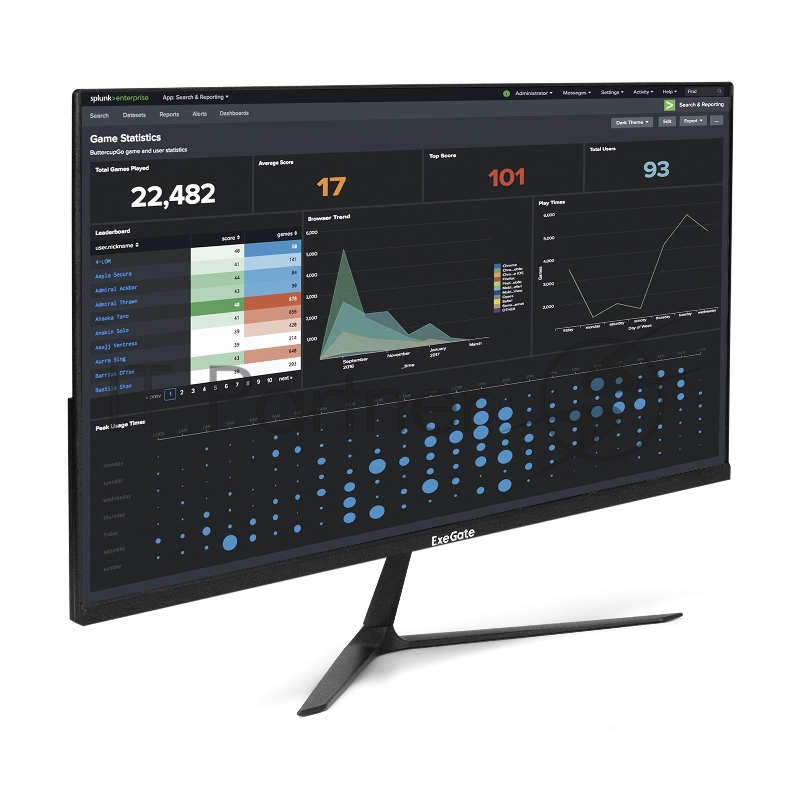 Монитор 27 ExeGate ProSmart EZ2700 (IPS LED Grade A+, FHD, 1920x1080@75Гц, 16:9, 250cd/m2, 1000:1, 178°/178°, 5ms, D-Sub, HDMI, Flicker-free, Low Blue Light, FreeSync, кабель HDMI 1.5м, VESA, регулировка наклона (tilt), черный)