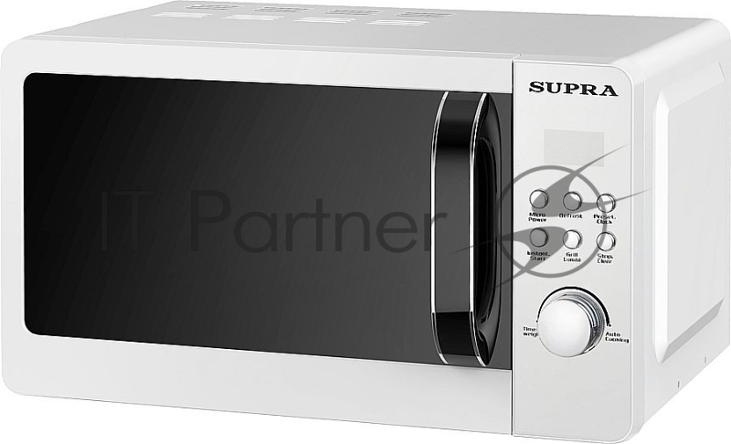 Микроволновая печь SUPRA 20TW55, Мощность 700вт, Объем 20 литров, Электронное управление, Таймер, 5 уровней мощности, 8 режимов автомотических програм, цвет: белый