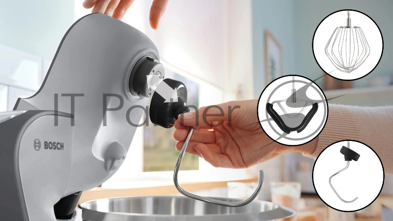 Кухонная машина Bosch MUM58359 1000Вт черный/серый