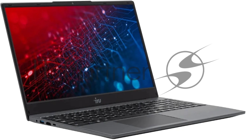 Ноутбук IRU Tactio 15PHR Ryzen 5 7430U 8Gb SSD256Gb AMD Radeon Graphics 15.6 IPS FHD (1920x1080) Windows 11 Pro 64 black WiFi BT Cam 4000mAh (2150145)