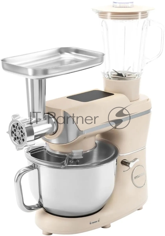 Кухонная машина Hyundai HYM-S9681 планетар.вращ. 1500Вт бежевый