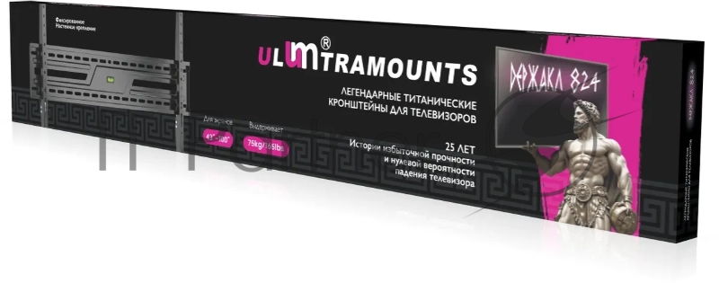 Кронштейн для телевизора Ultramounts UM824F черный 43-100 макс.75кг настенный фиксированный
