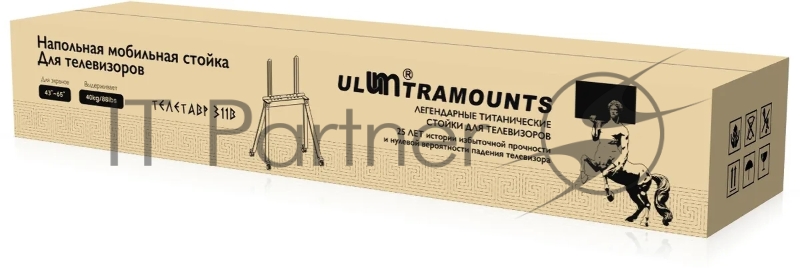 Стойка для телевизора Ultramounts UM311B черный 43-65 макс.40кг напольный