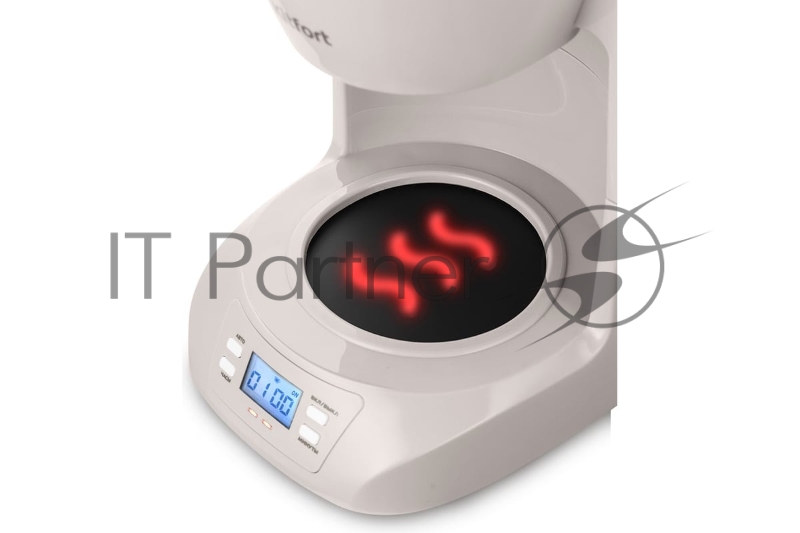 Кофеварка капельная Kitfort КТ-7388 800Вт серый/серебристый