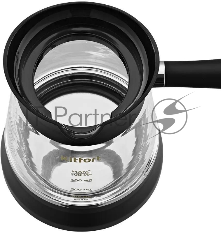 Кофеварка электрическая турка Kitfort КТ-7502 1000Вт черный/серебристый