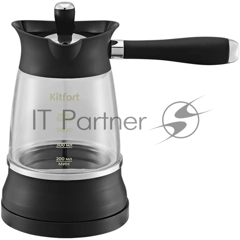 Кофеварка электрическая турка Kitfort КТ-7502 1000Вт черный/серебристый