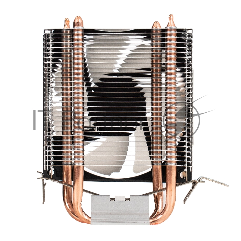 Кулер ExeGate Wizard EXX200-PWM.RGB (Al+Cu, 2 тепл.трубки, LGA775/1150/1151/1155/1156/120 TDP 95W, Fan 90mm, PWM, 800-2400RPM, Hydro bearing, 4pin, 11-24db, 305г, RGB подсветка, с термопастой,