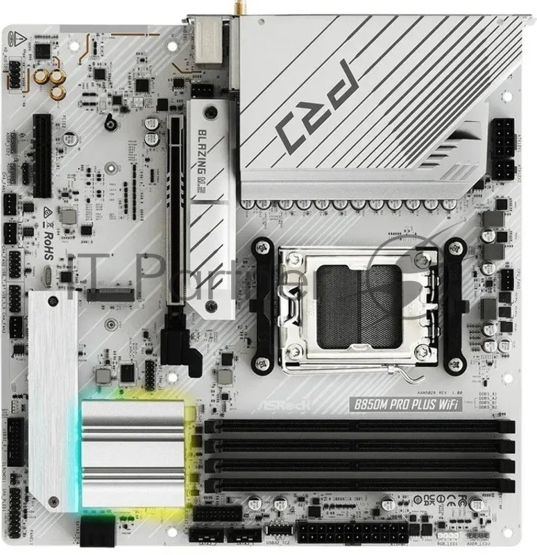 Материнская плата Asrock B850M Pro Plus WiFi Socket AM5 AMD B850 4xDDR5 mATX AC`97 8ch(7.1) 2.5Gg RAID+HDMI+DP